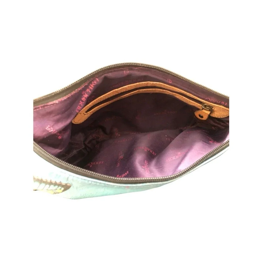 Anuschka Hand-Painted Hawaiian Twilight U-Top Convertible Hobo Crossbody